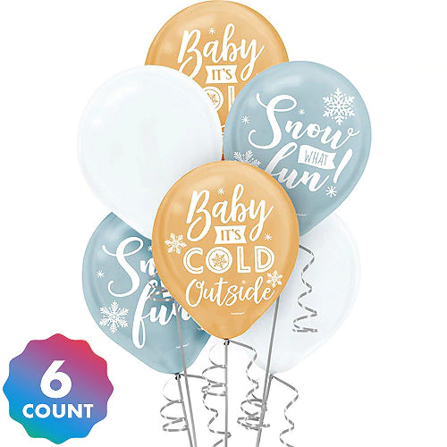 60% OFF: Baby It's Cold Outside Large Latex Balloons -6PK 60% OFF: Baby It's Cold Outside Large Latex Balloons -6PK