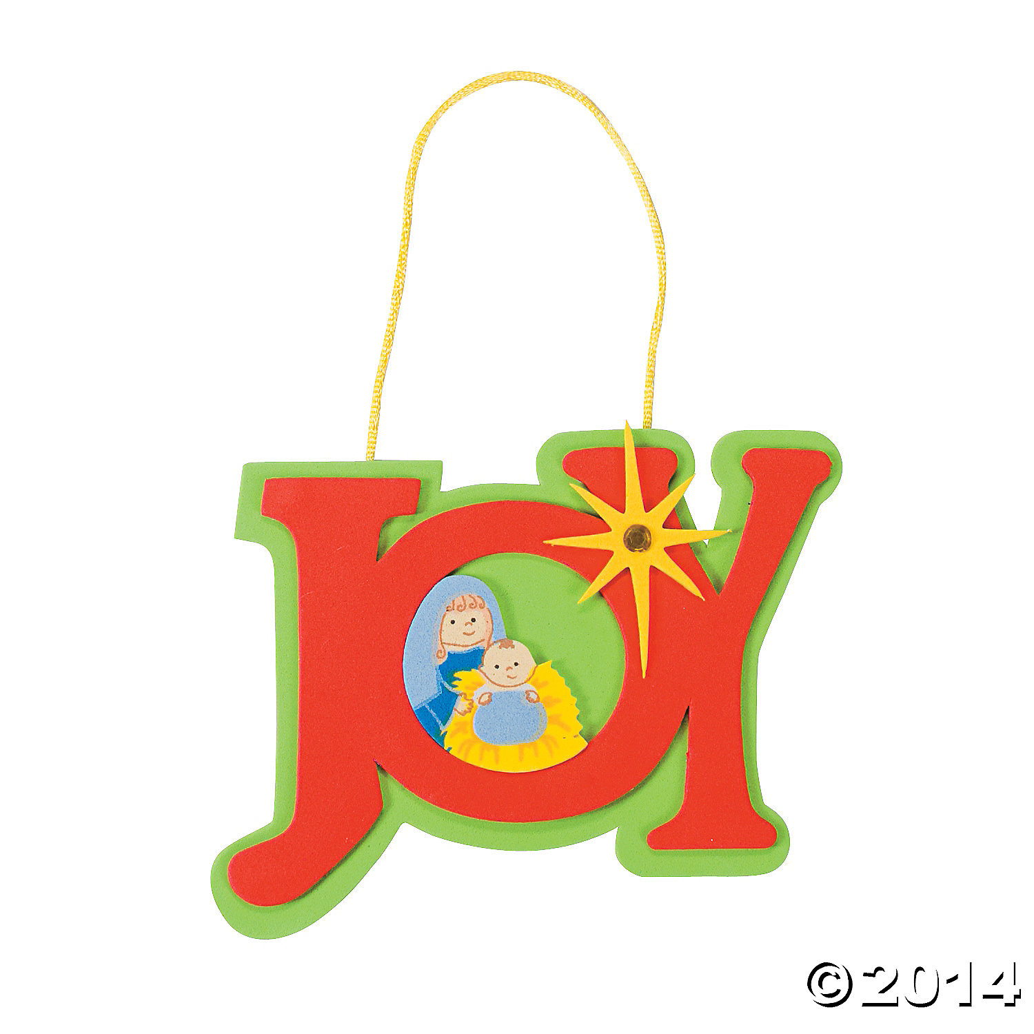 Religious Joy Nativity Christmas Ornament Craft Kit 12 Pk Party