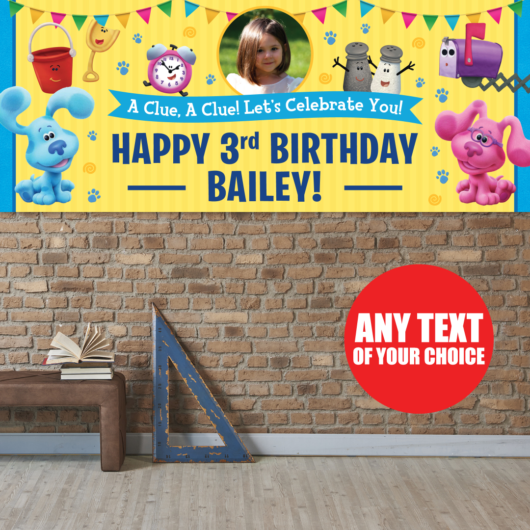 Blue S Clues Birthday Banner Blue S Clues Party Blue S Clues Birthday