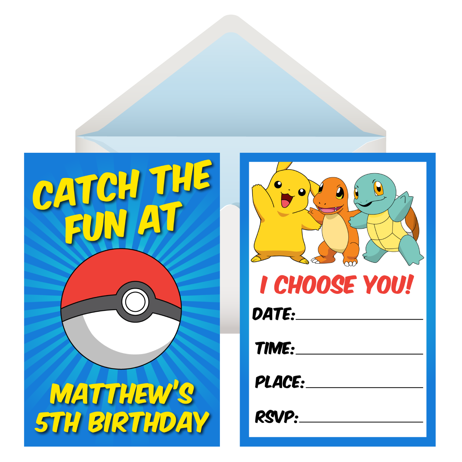 Free Pokemon Printable Birthday Invitations