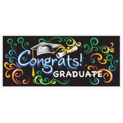80% OFF: Gigantic 5 FT Grad Chalkboard Banner 80% OFF: Gigantic 5 FT Grad Chalkboard Banner