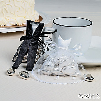 Wedding Favor Bags: Bride and Groom Tulle Bags 24pk Party Supplies ...