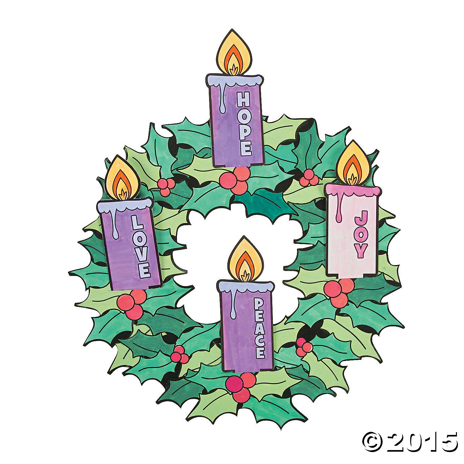 Religious: Color Your Own Advent Wreaths 12 Pk Party Supplies Canada