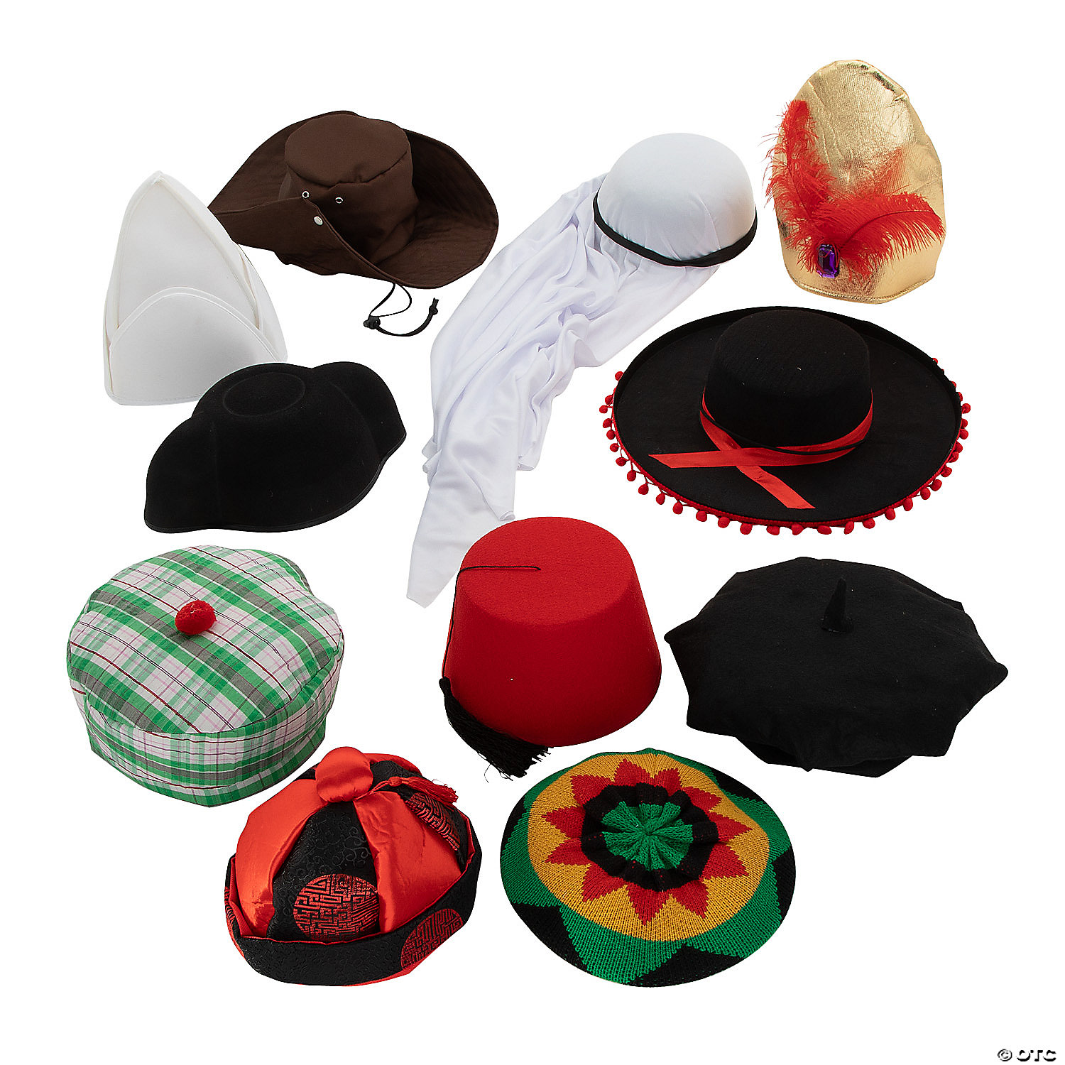 Hats Around the World Assortment 12 Pk