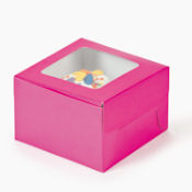 Hot Pink Cupcake Boxes - 12 Pk