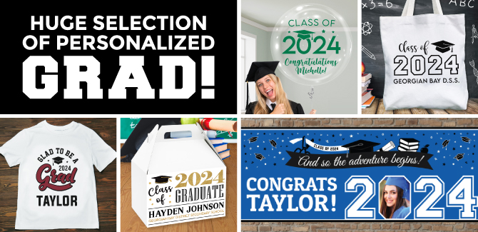Over 1000 Personalized Graduation Items