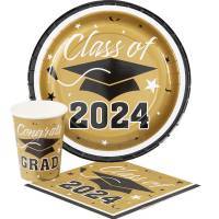 2024 Gold Graduation Supplies