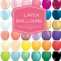 Solid Colour Latex Balloons By Colour