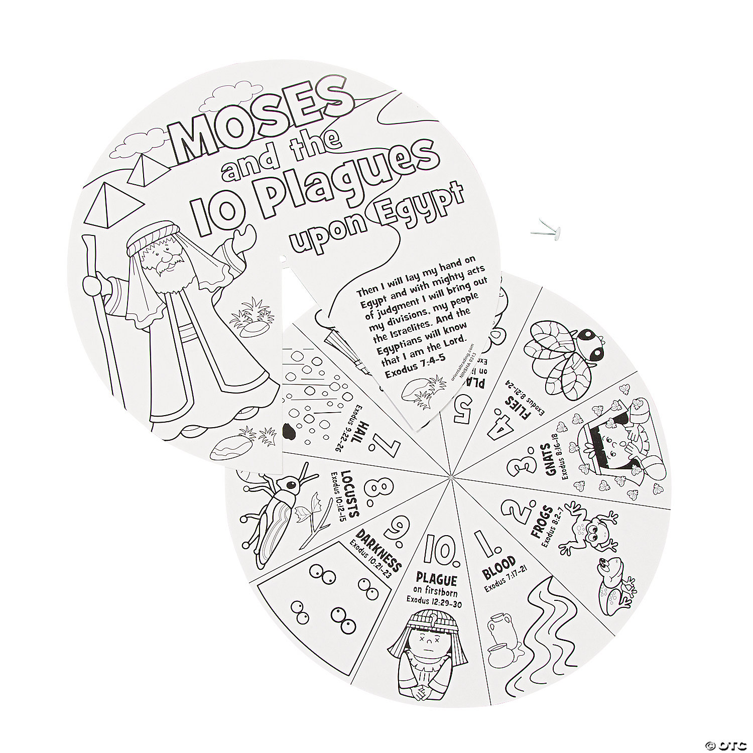 CYO Moses & the 10 Plagues Wheels - 12Pk
