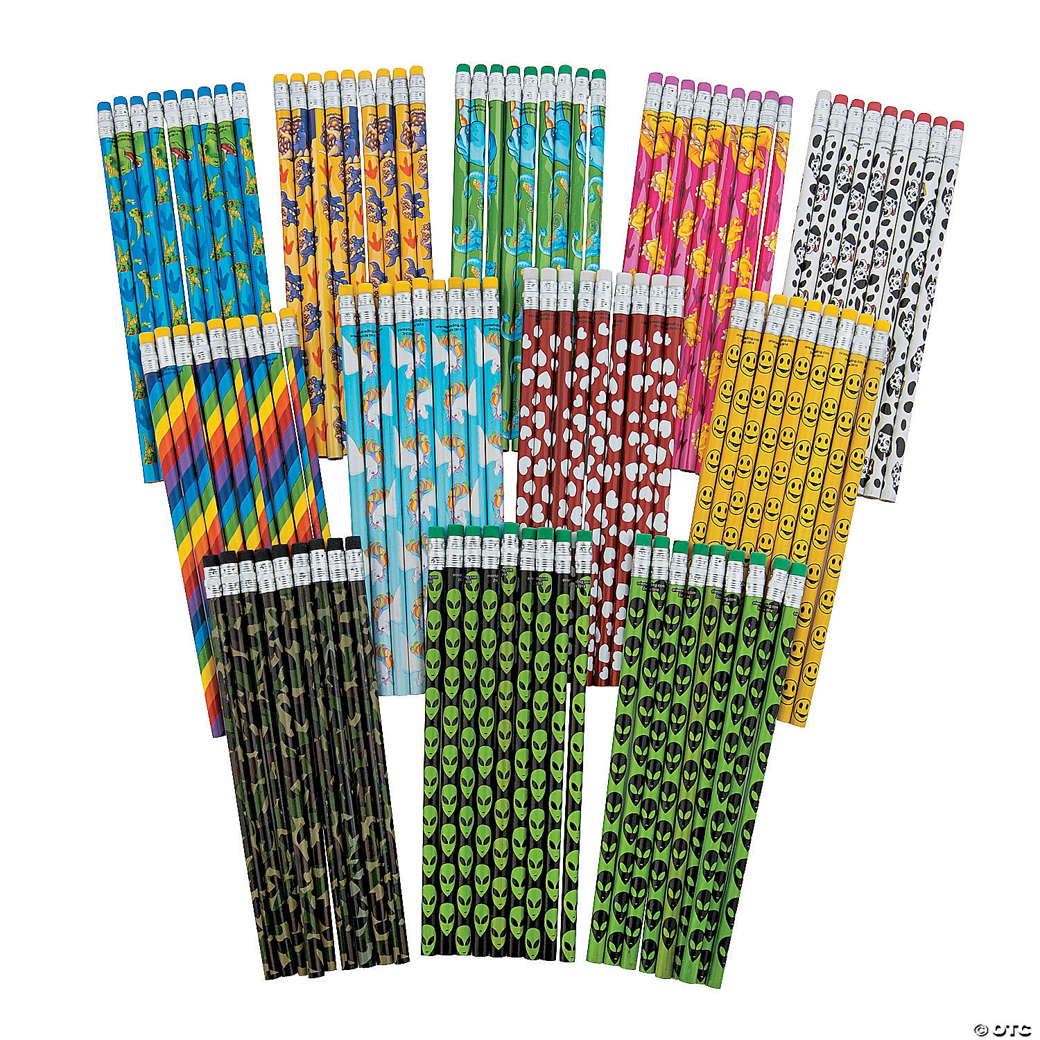 Mega Wood Pencil Print Assortment - 108 Pk