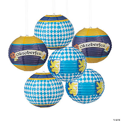 Oktoberfest 31cm Paper Lanterns 6 Pk