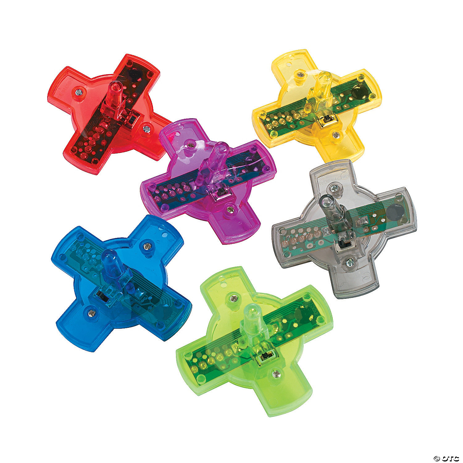 Light Up Spin Tops 12 Pk