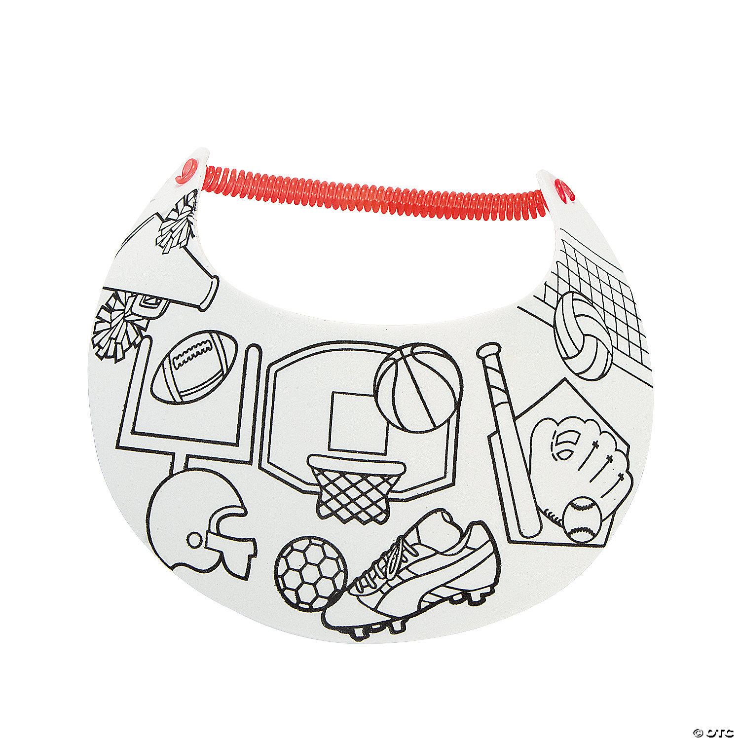 Colour Your Own Sports Visors 12 Pk