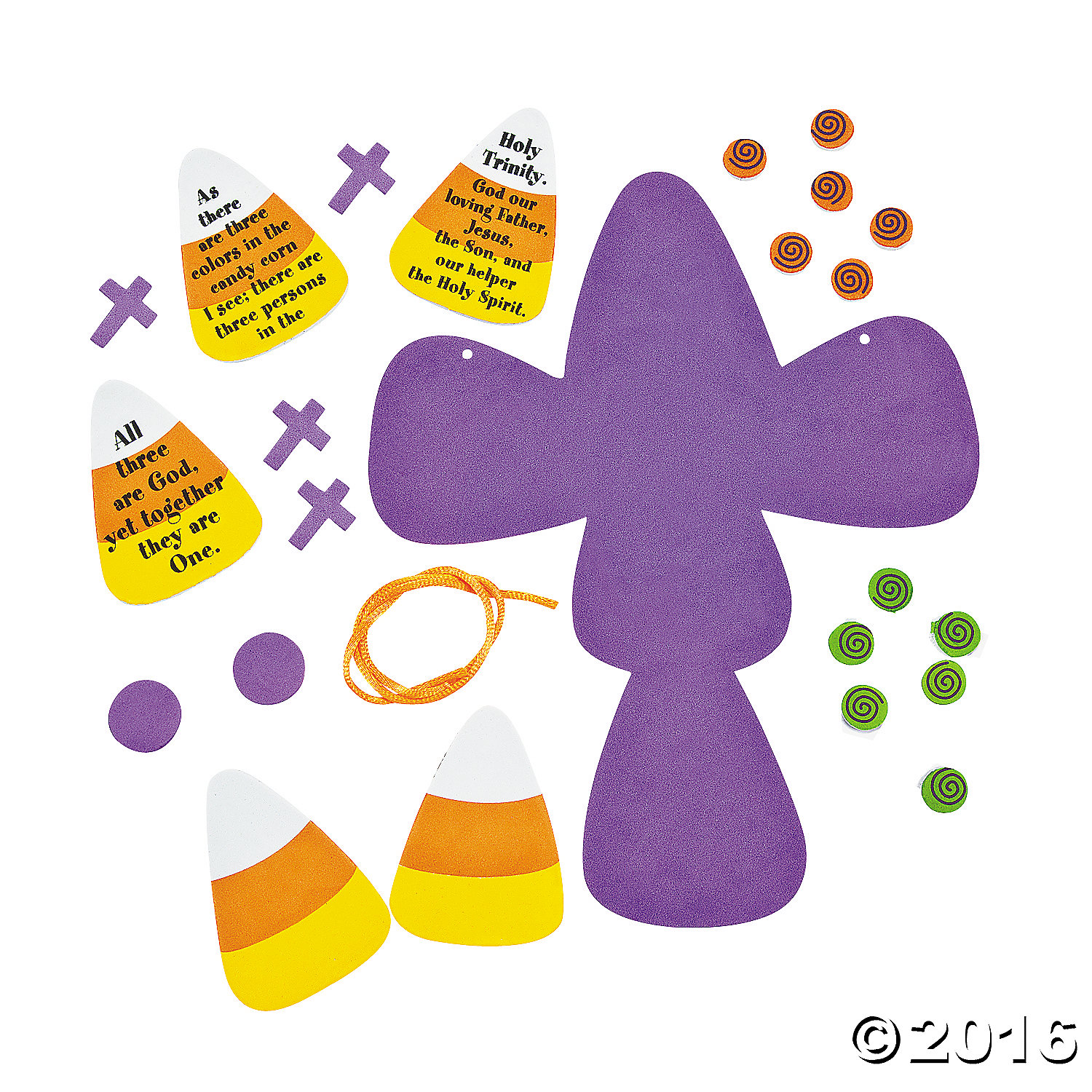 Candy Corn Trinity Cross Craft Kit Makes 12 Party Supplies Canada
