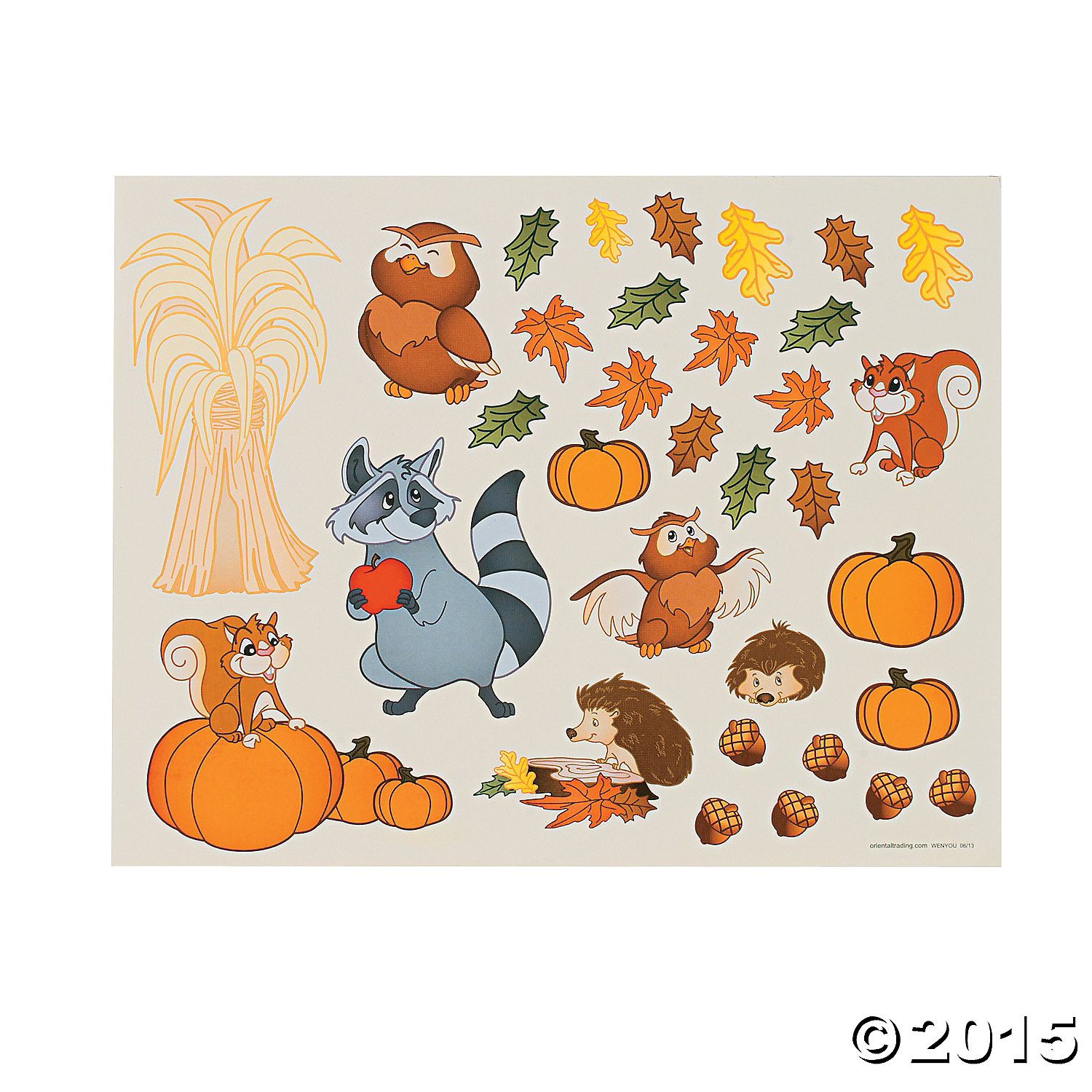 Fall Woodland Owl Sticker Scenes 12 Pk