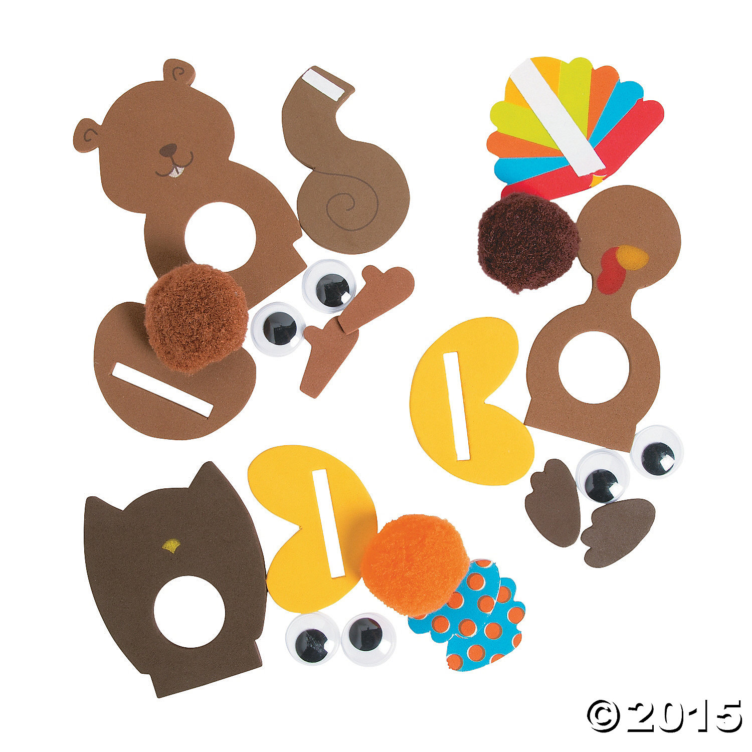 3D Pom-Pom Fall Pals Craft Kit 12 Pk
