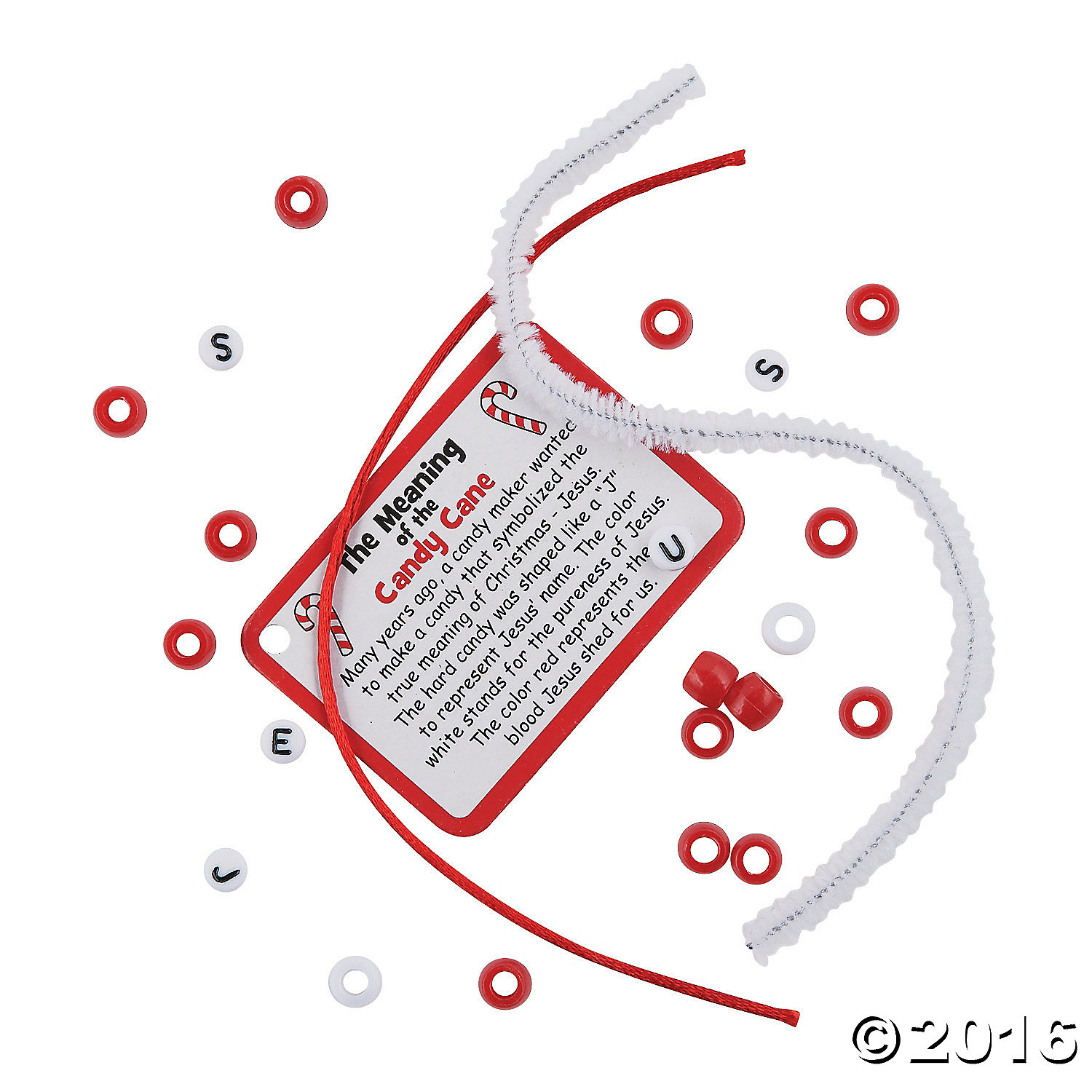 Candy Cane Nativity Ornament Craft Kit -12 Pack