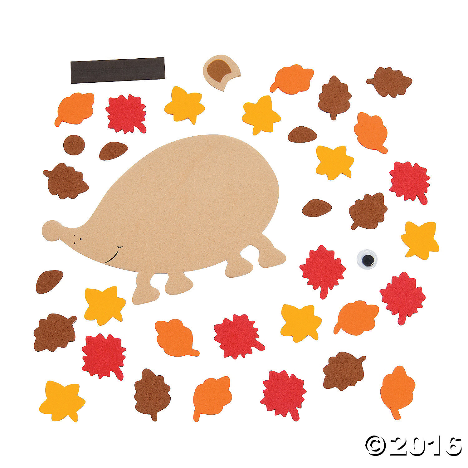 Fall Leafy Hedgehog Craft Kit 8 pk