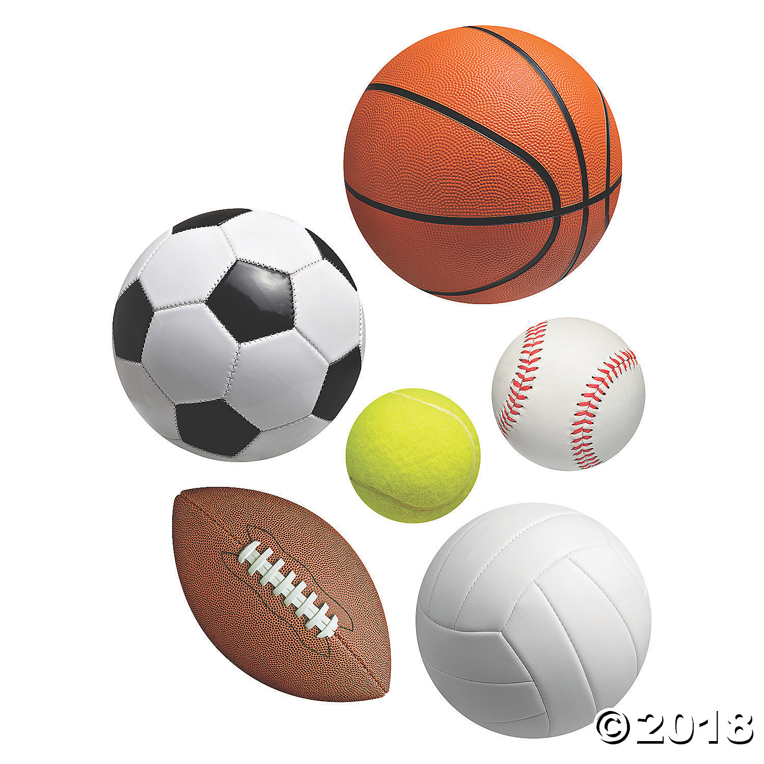 Sports Vbs Large Ball Cutouts 6pk Party Supplies Canada Open A Party 0738