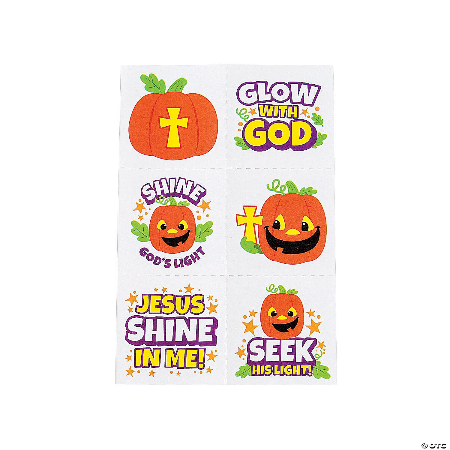 Christian Halloween Glow Tattoos - 72PK