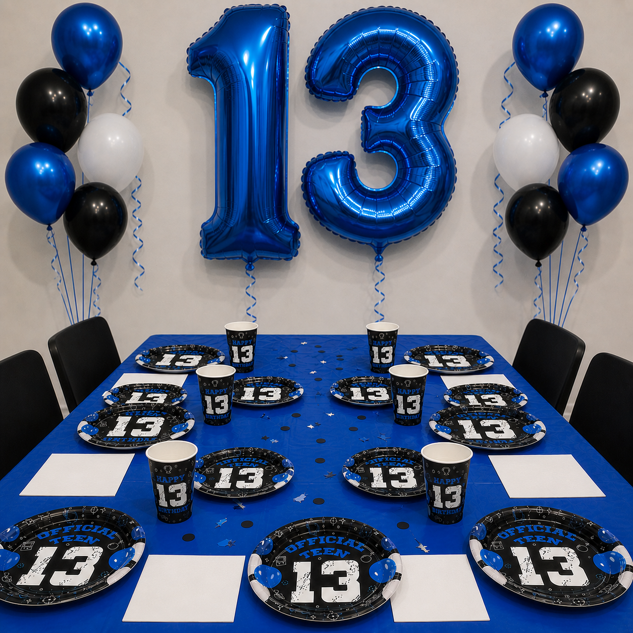 13th Birthday Blue Official Teenager Tableware Kit 30pcs