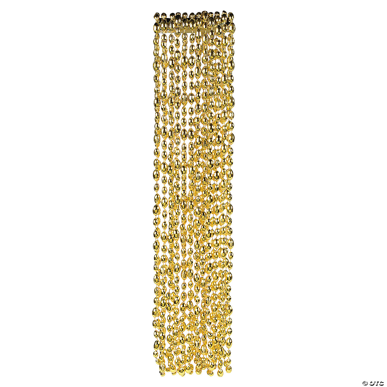 Gold Football Beaded Necklaces 12 Pk