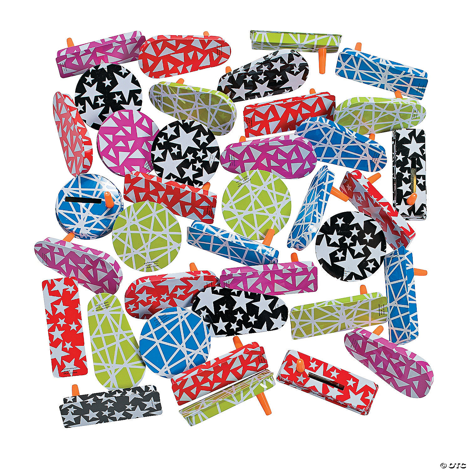 New Years Metal Noisemaker Assortment - 50 Pack