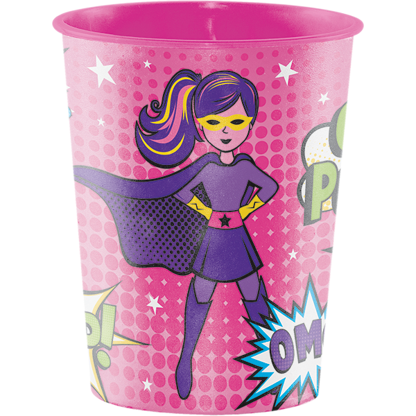 DC SUPER HERO GIRLS Lot of 16oz Plastic Cup Keepsake Party Favor Supplies 1 