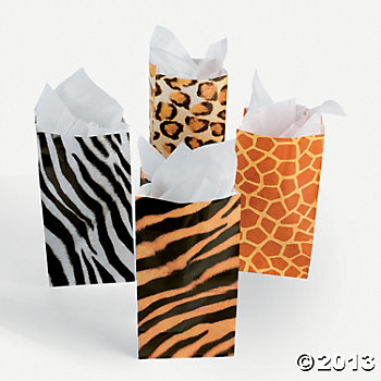 Animal Print Paper Loot Bags 12 Pk Party Supplies Canada - Open A Party