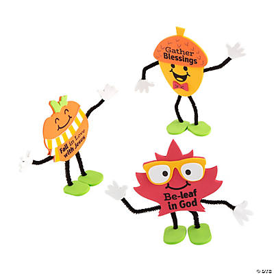 3D Fall Faith Stand-Up Craft Kit - 12Pk