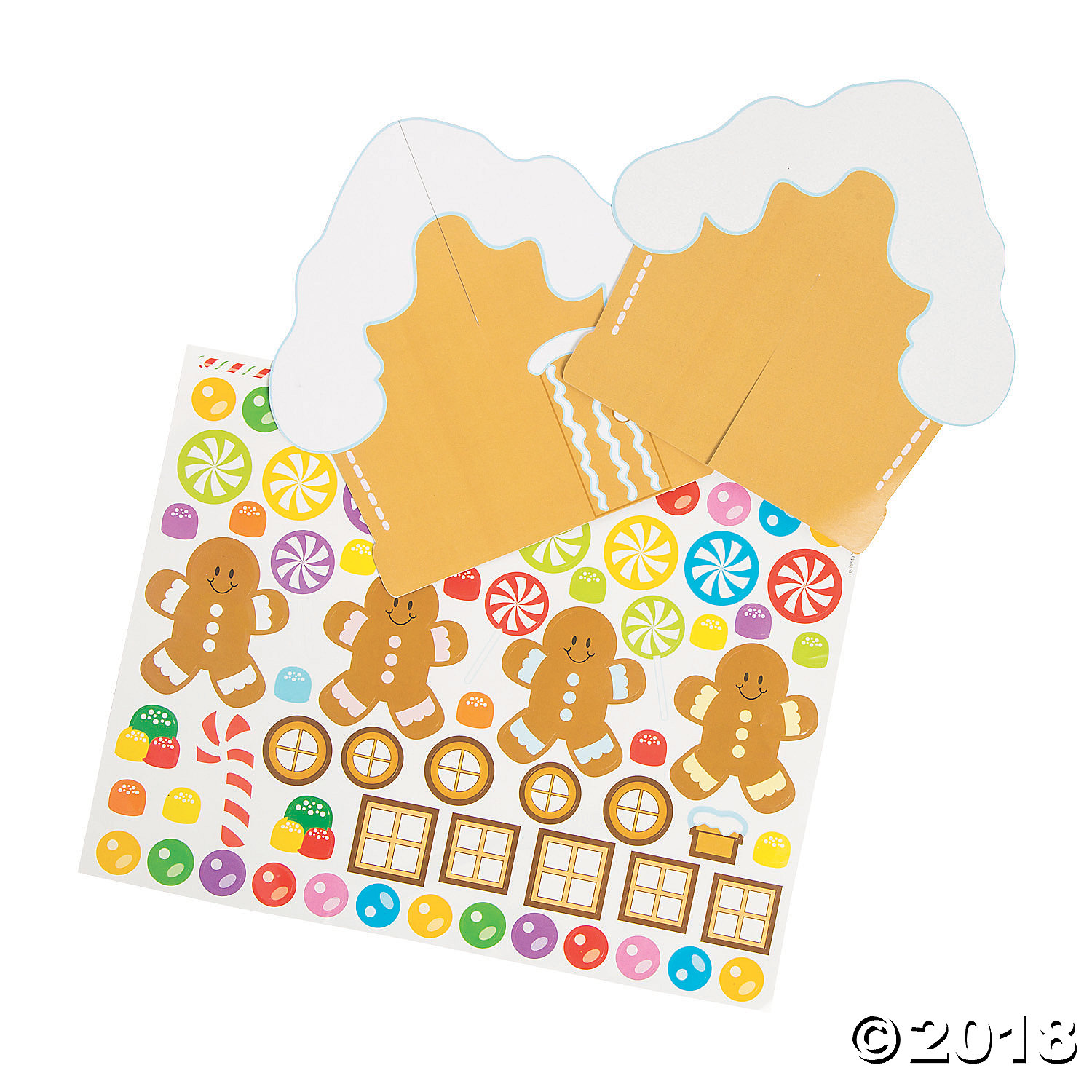 Large Gingerbread House Craft for 12 Kids