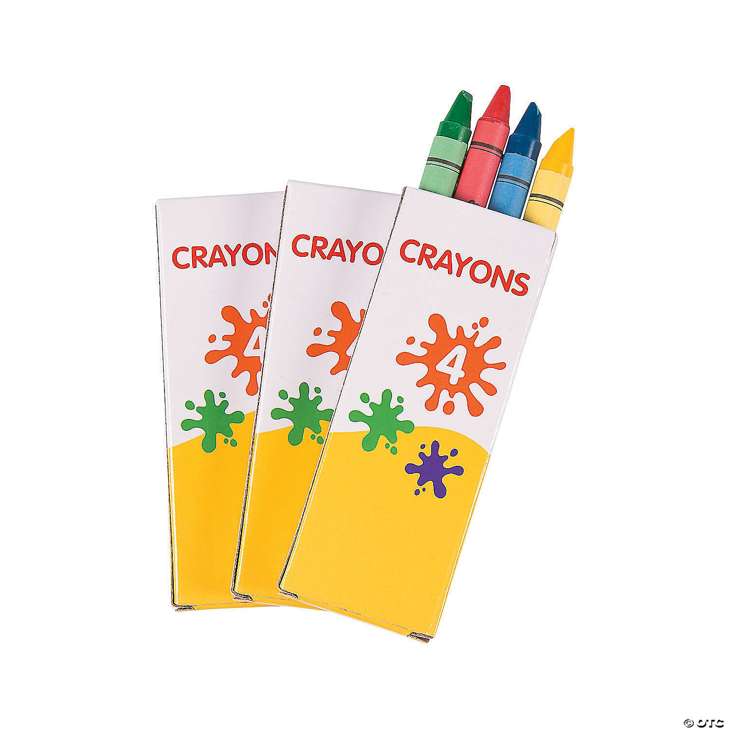 4 Colour Crayons - 12Pk