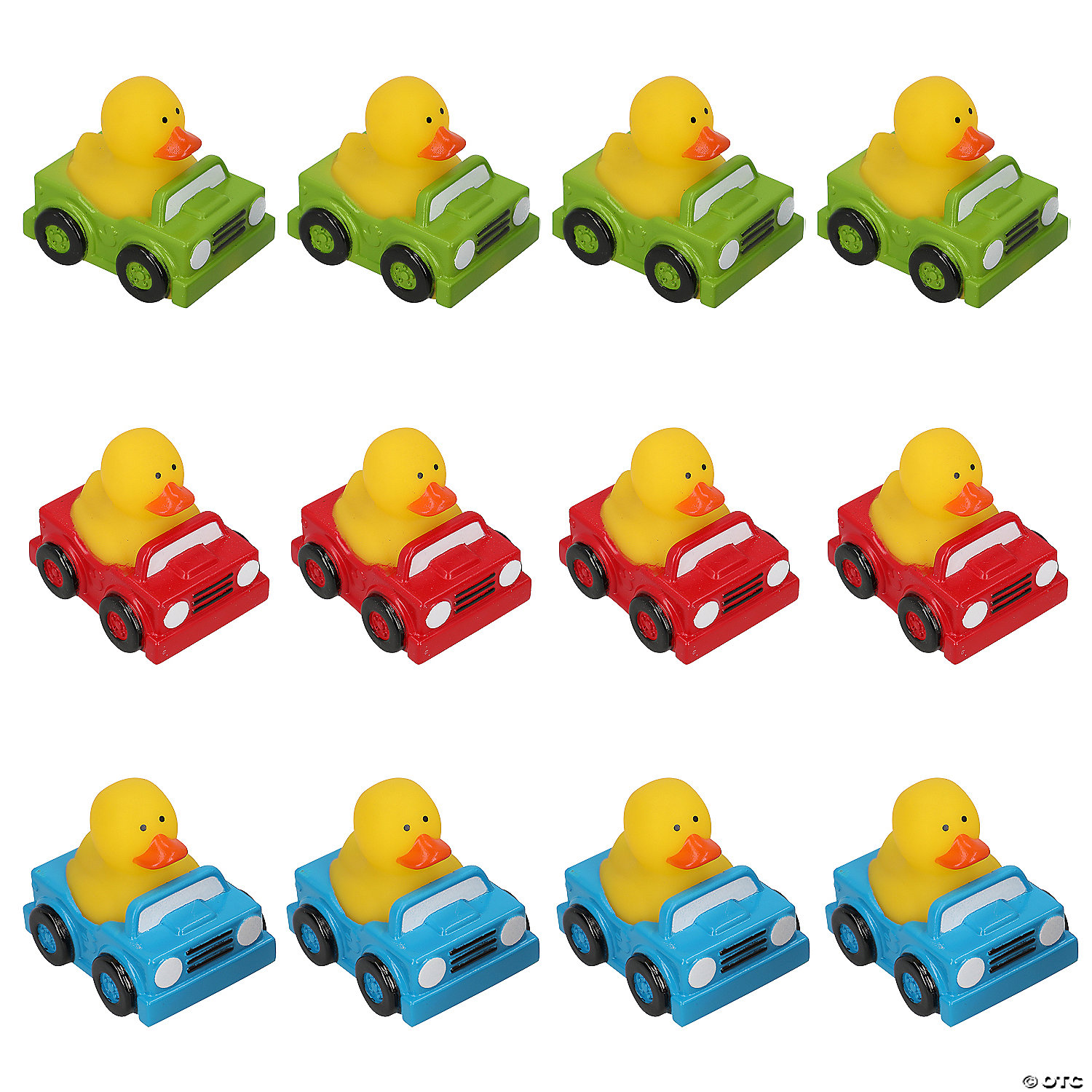 4-Wheeler Vehicle Driving Rubber Ducks-12 Pack