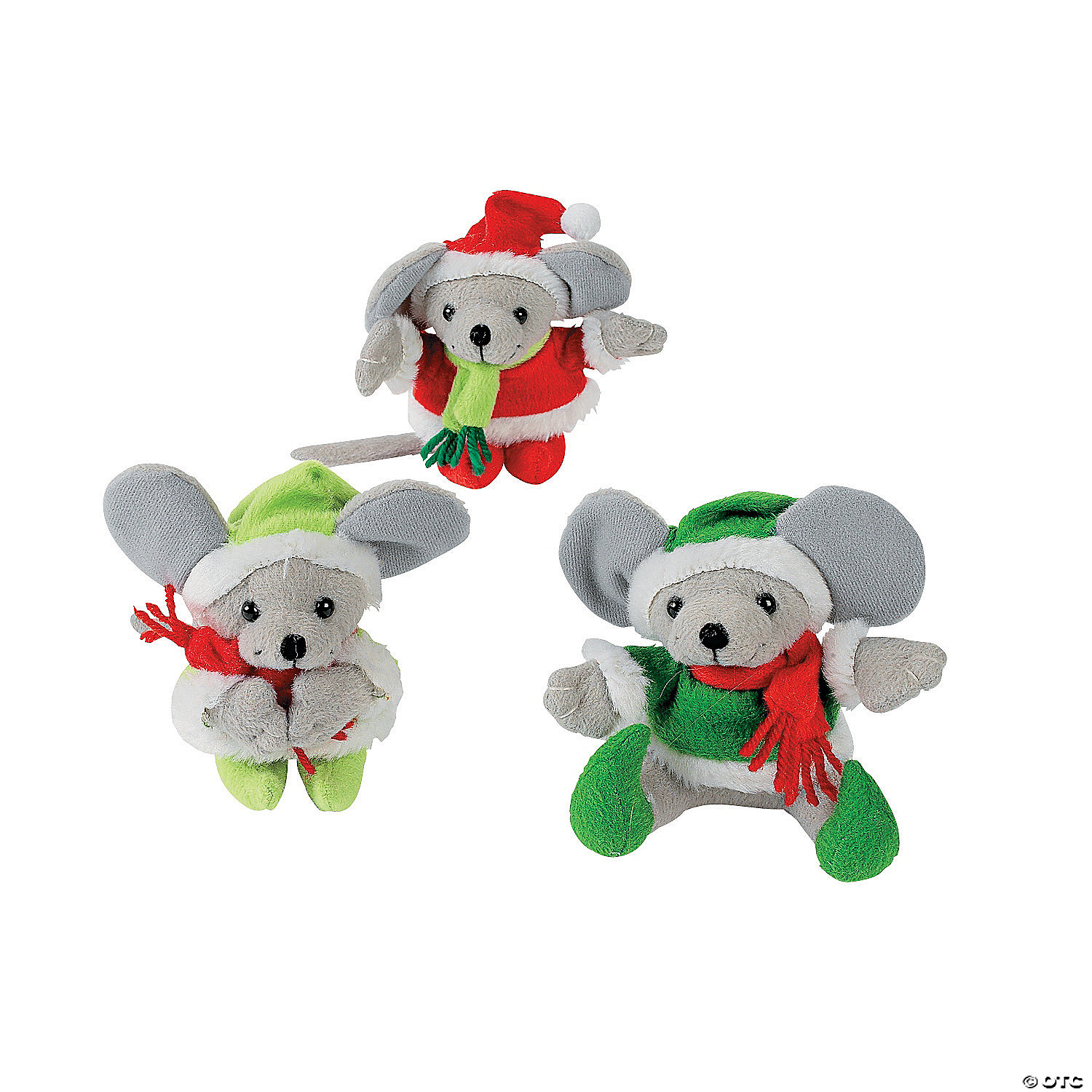 Christmas Plush Mice -12 Pack