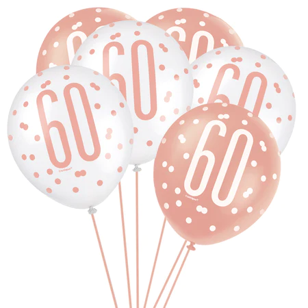 60th Birthday Pink and Rose Gold Party Supplies Canada - Open A Party