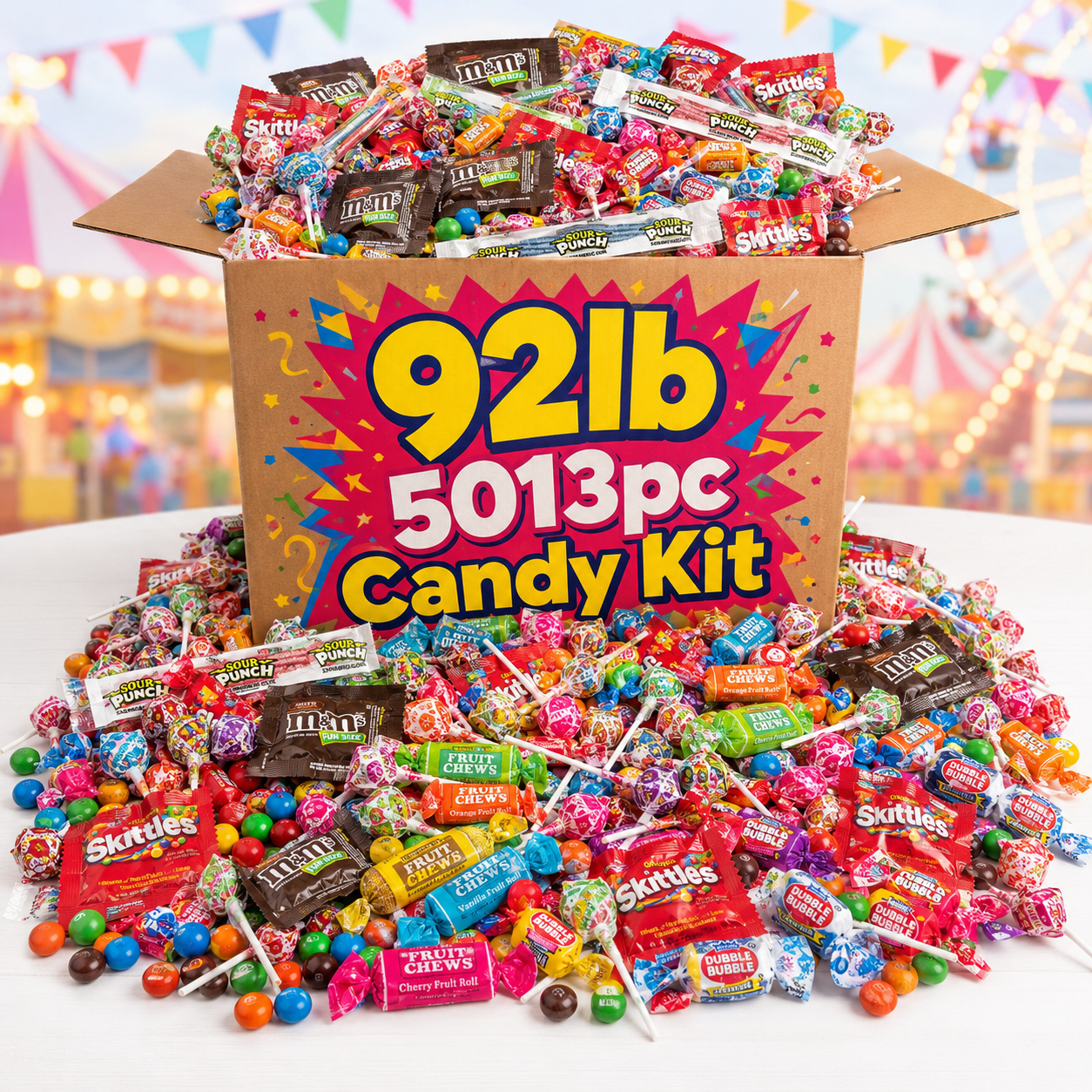 5100 Pcs - 92lbs Brand Name Candy Kit