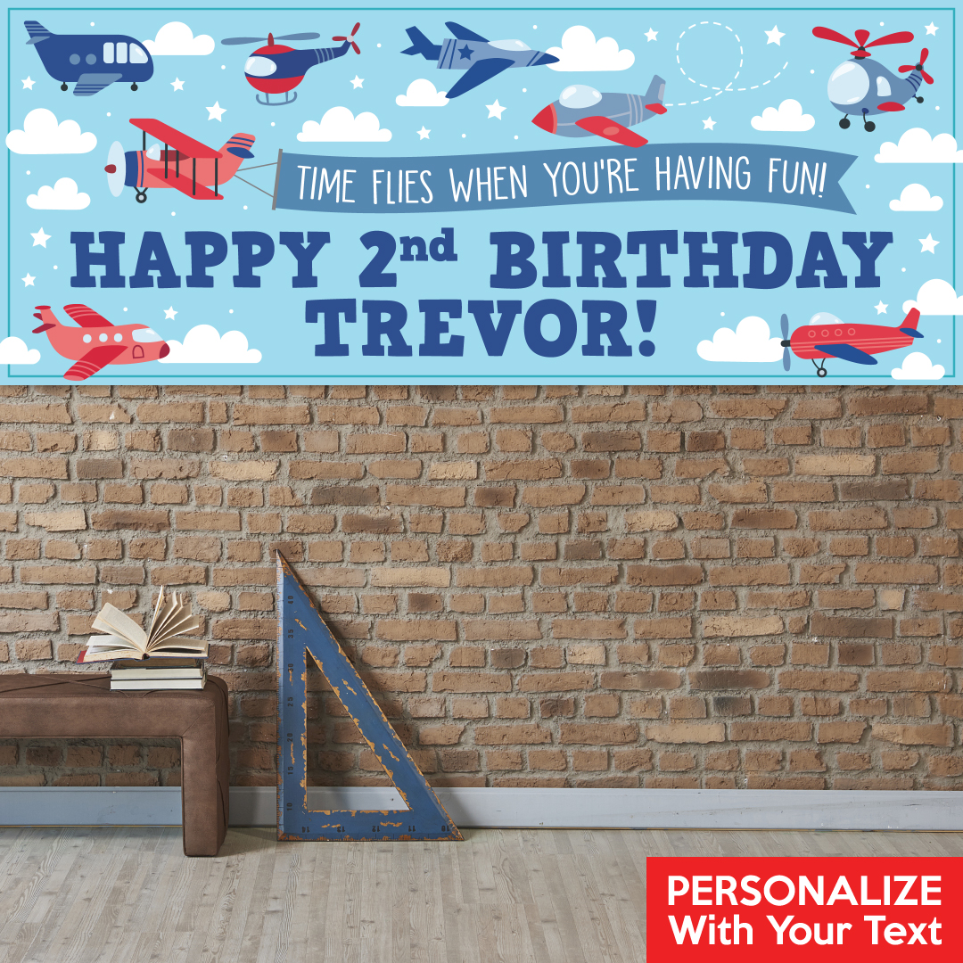 Airplane PERSONALIZED Giant Vinyl Keepsake Banner