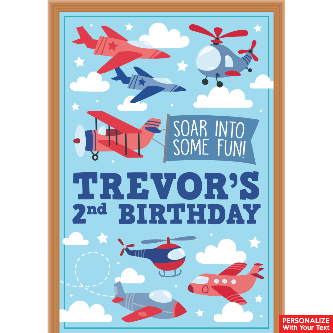 Airplane PERSONALIZED Giant Vinyl Keepsake Door Sign
