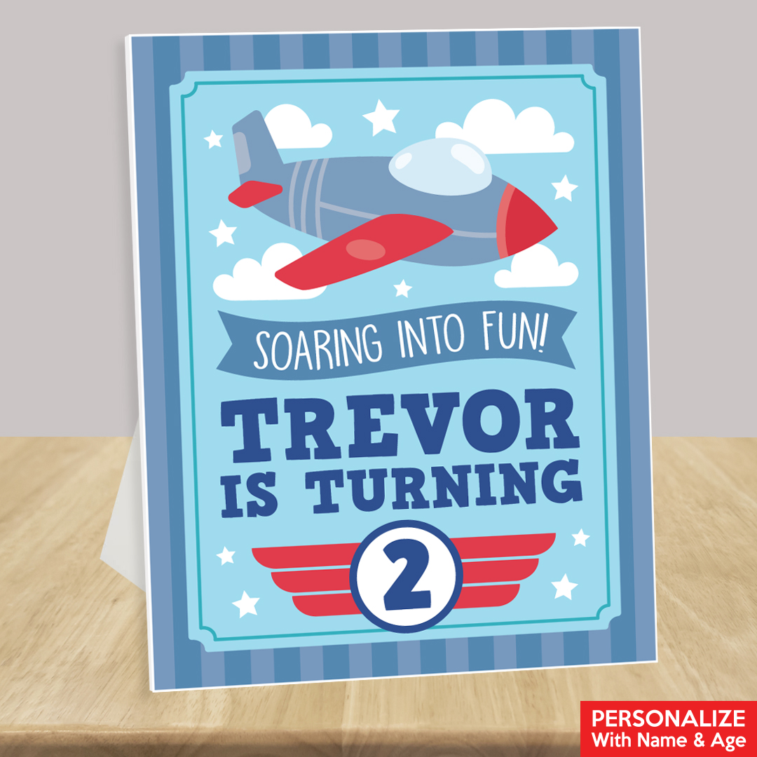 Airplane Personalized Birthday 14