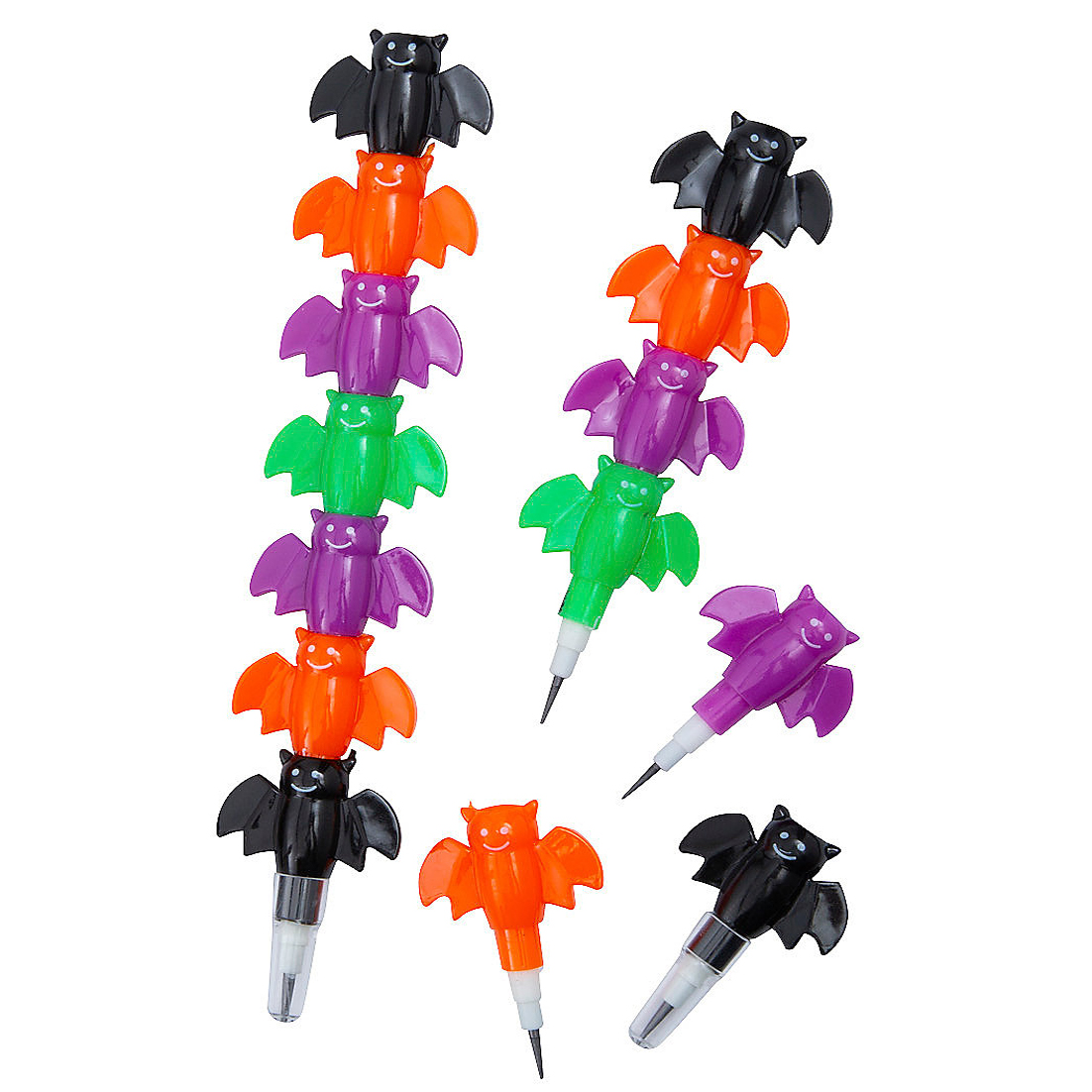 Bat 7 Piece Stacking Pencils 12 Pack