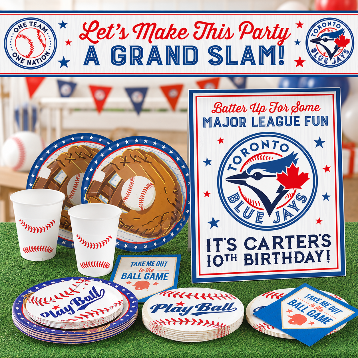 Blue Jays Birthday Party Supplies Pack