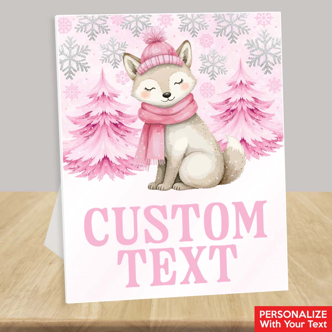 Custom Text Baby it's Cold Outside Pink 14