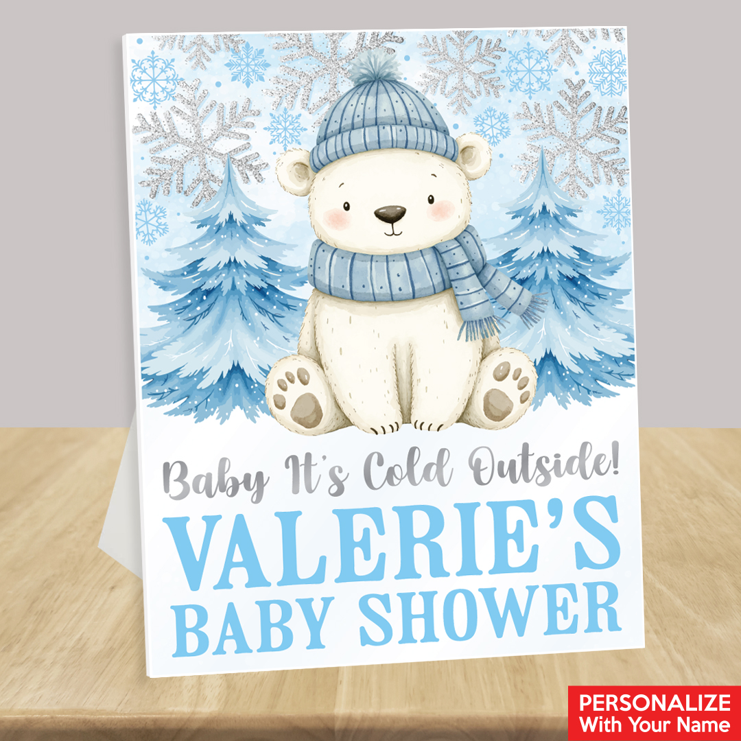 Baby it's Cold Outside Blue Personalized 14
