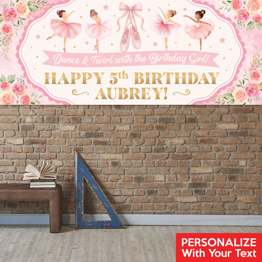 Ballerina PERSONALIZED Giant Vinyl Keepsake Banner