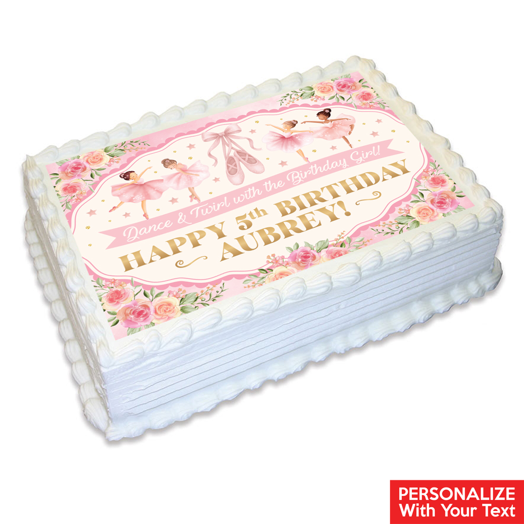 Ballerina Personalized Edible Icing