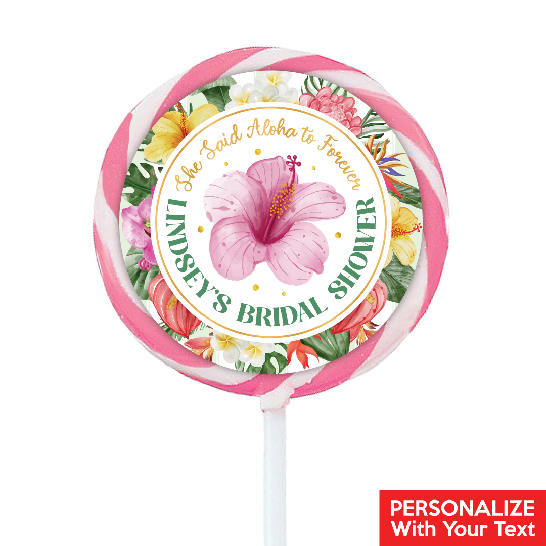 Chic Aloha PERSONALIZED Lollipops - 12 Pk