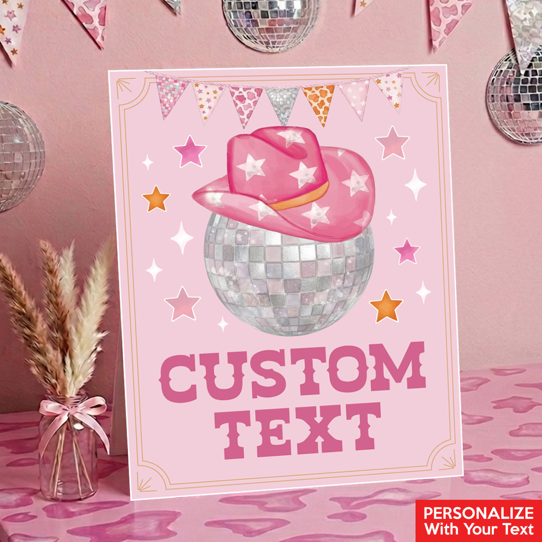 Disco Cowgirl Custom Text 14