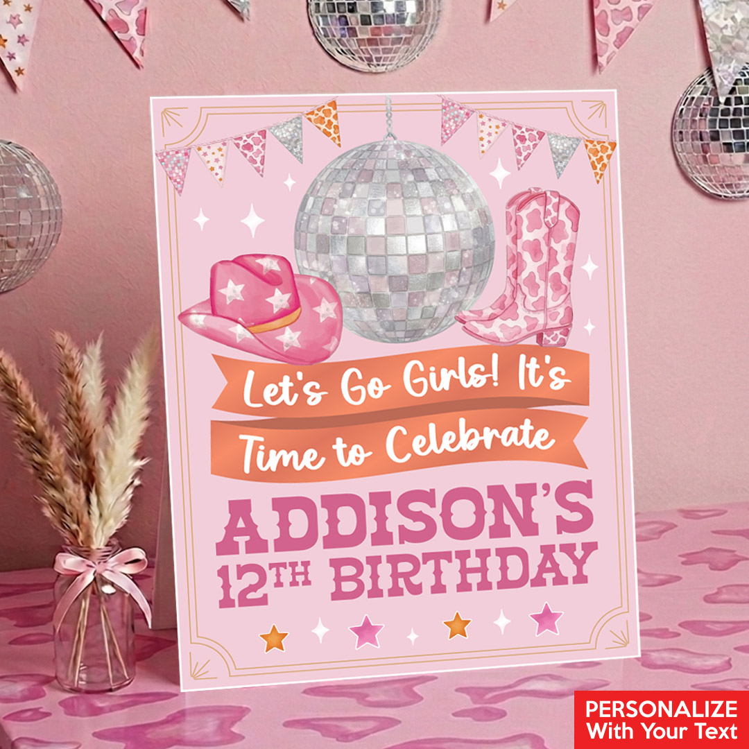 Disco Cowgirl Personalized Birthday 14