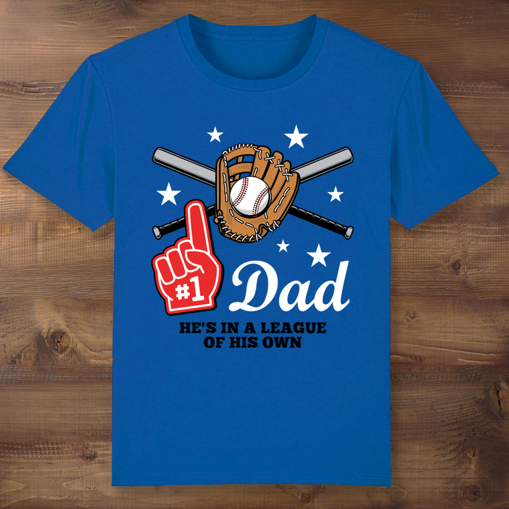 Dad Baseball Blue T-shirt