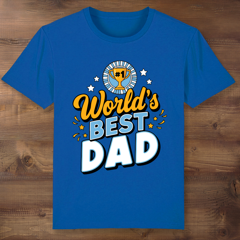 World's Best Dad Blue Shirt